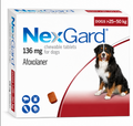 NexGard 136mg Chewable Tablets 2 Tablets for Dogs 25-50kg