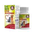MPS CVD Support heart health supplement for dogs and cats, 60-tablet bottle and box on a white background