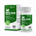 MPS-CKD Support for cats 60-capsule bottle and green carton on white background
