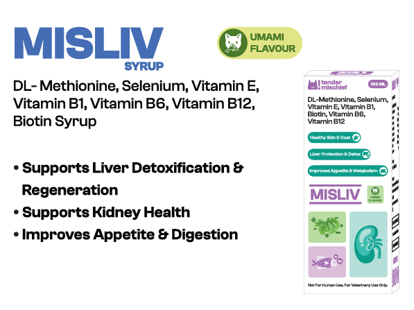 Tender Mischief Misliv Syrup 100ml – DL-Methionine, Selenium & Vitamin B12 for Dogs & Cats