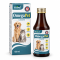 Ecora OmegaPet 150 ml bottle and carton on a white background