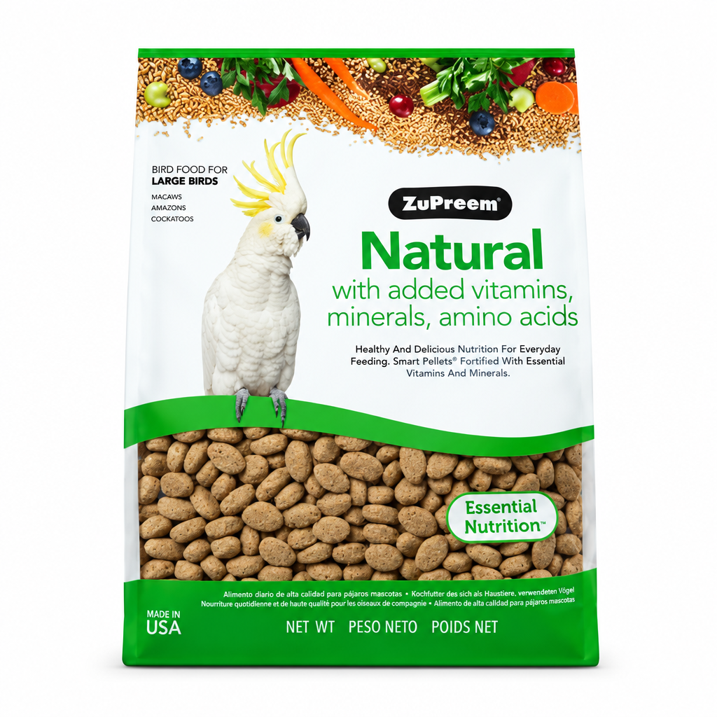 ZuPreem Natural pellet bird food package for large birds, 1.36 kg
