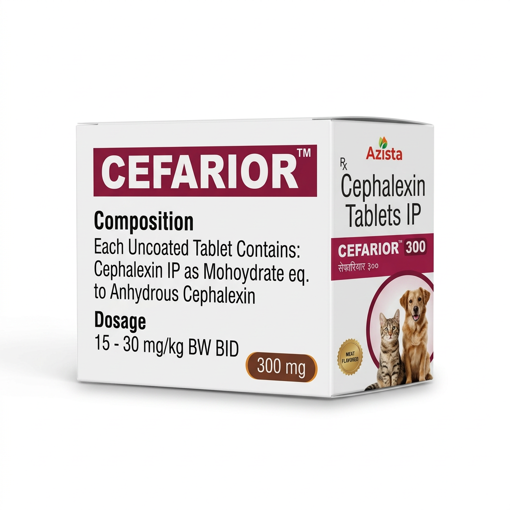 Azista Cefarior 300 mg cephalexin tablets carton