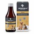 Varsha RESPON-V cough syrup for dogs and cats, 100 ml bottle and carton
