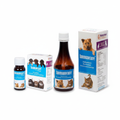Immuncare pet supplement - 30ml drops and 200ml syrup on white background