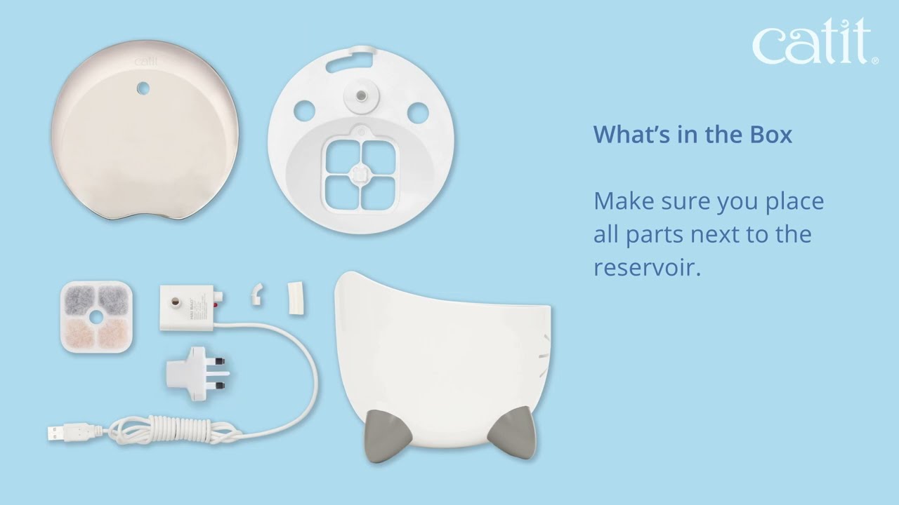 Catit PIXI - Cat Drinking Fountain||Running Water Fountain|| Automatic Water Bowl for Cats||with Multiple Drinking Options|| Triple Action Filter