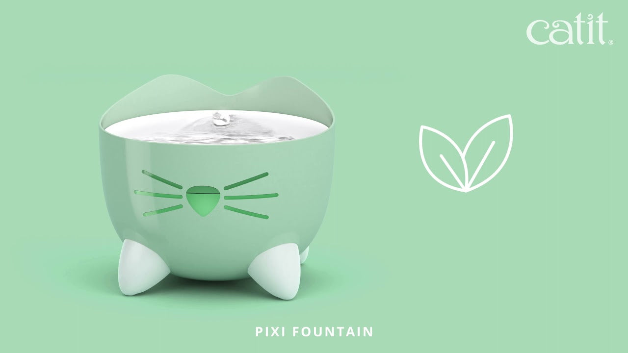 Catit PIXI - Cat Drinking Fountain||Running Water Fountain|| Automatic Water Bowl for Cats||with Multiple Drinking Options|| Triple Action Filter