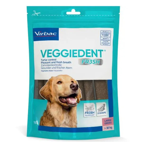 Virbac Veggiedent Dental Chews for Dogs Oral & Digestive Support