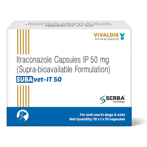 Vivaldis SUBAvet IT 50 (Itraconazole) for Dogs & Cats 10tabs