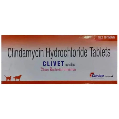 Corise Clivet Tablet (Clindamycin) for Dogs and Cats - Treatment for Dental Abscesses & Babesiosis