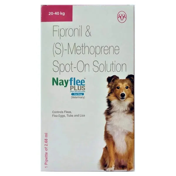 Intas Nayflee Plus Tick & Flea Spot-On for Dogs Anti-Parasitic Treatment