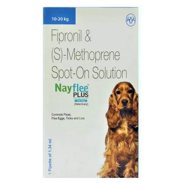 Intas Nayflee Plus Tick & Flea Spot-On for Dogs Anti-Parasitic Treatment