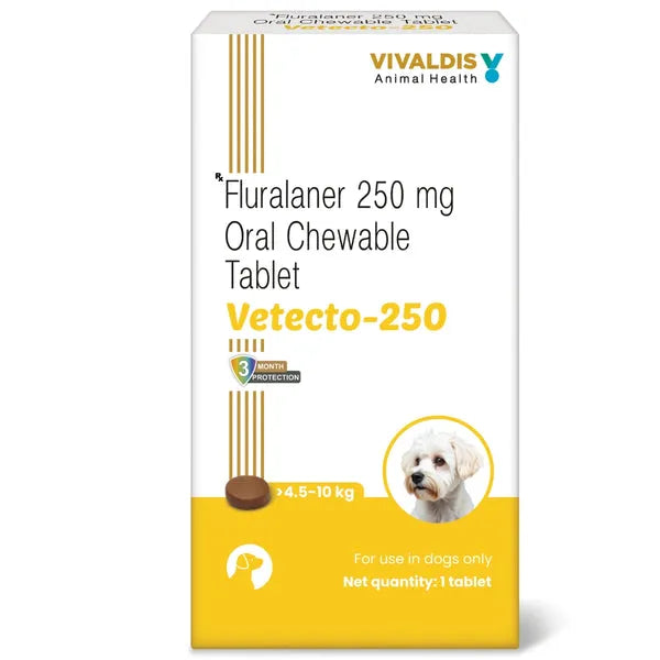 Vivaldis Vetecto Chewable Tick & Flea Tablet for Dogs
