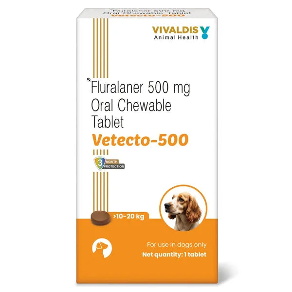 Vivaldis Vetecto Chewable Tick & Flea Tablet for Dogs